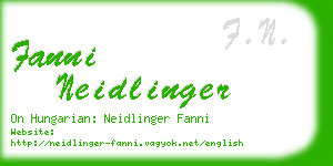 fanni neidlinger business card